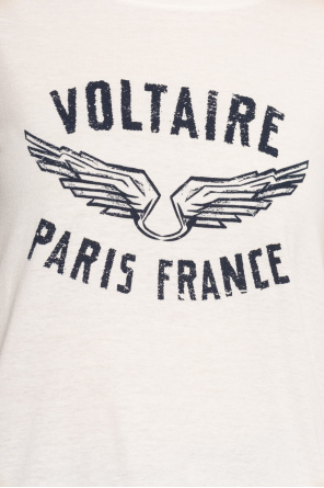 【関税込み】Alys Hc Voltaire Paris T-Shirt - Zadig & Voltair Alys Black Cotton T-shirt Voltaire Paris | Zadig&Voltaire